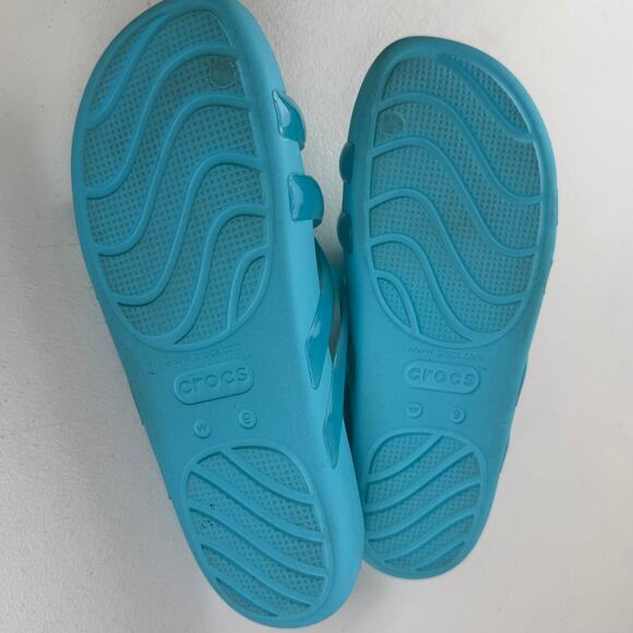 Crocs Women's Splash Strappy Sandal Neptune Blue Jelly Size 9 - Picture 6 of 7